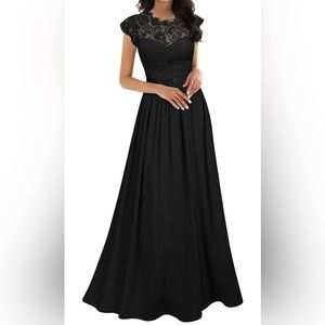 Miusol Women's Formal Floral Lace Evening Party Maxi Dress Size Medium